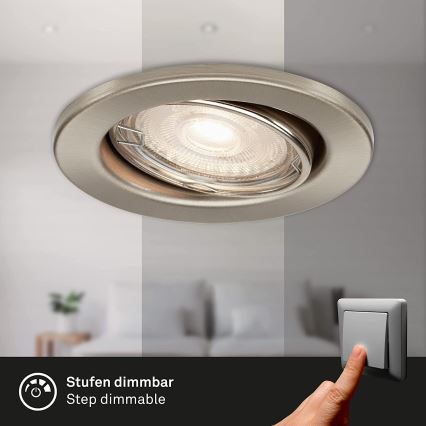 Briloner 7149-032-SET 3xLED luce da bagno dimmerabile 1xGU10/5W/230V IP23