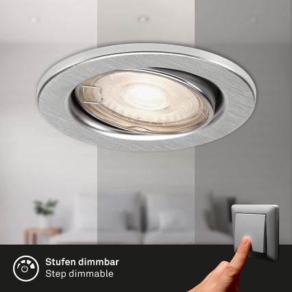 Briloner 7149-039-SET 3xLED luce da bagno dimmerabile 1xGU10/5W/230V IP23