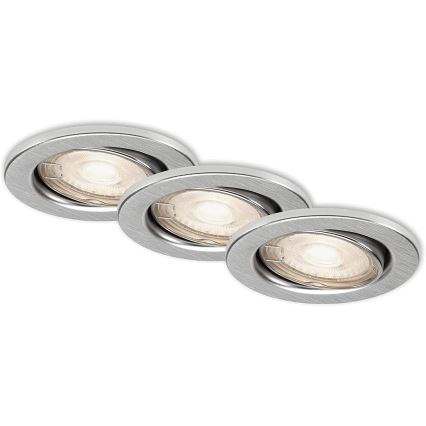 Briloner 7149-039-SET 3xLED luce da bagno dimmerabile 1xGU10/5W/230V IP23