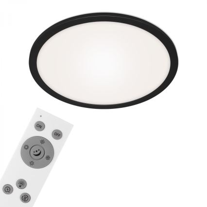 Briloner 7168-015 - Plafoniera LED dimmerabile PIATTO LED/22W/230V 3000-6500K diametro 40 cm nero + telecomando