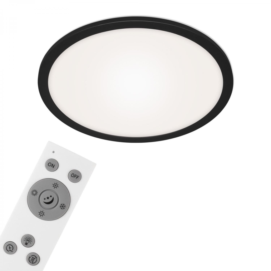 Briloner 7168-015 - Plafoniera LED dimmerabile PIATTO LED/22W/230V 3000-6500K diametro 40 cm nero + telecomando