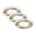 Briloner 7197-032 - SET 3x Luce da incasso LED da bagno dimmerabile LED/4,5W/230V IP44