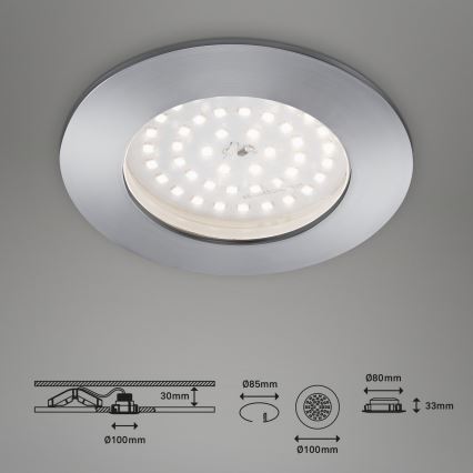 Briloner 7206-019 - Luce da bagno da incasso LED ATTACH LED/10,5W/230V IP44