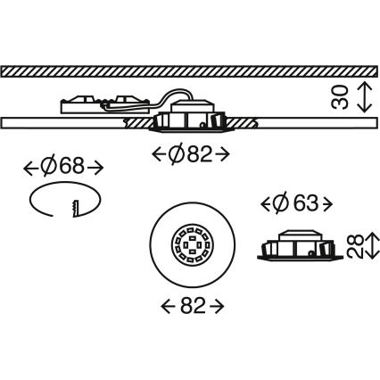 Briloner 7209-019 - Faretto LED da incasso per bagno ATTACH LED/5W/230V IP23