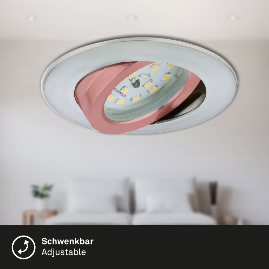 Briloner 7209-039 - Set di 3 faretti da incasso per bagno ATTACH LED/5W/230V IP23 cromo opaco