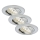 Briloner 7209-039 - Set di 3 faretti da incasso per bagno ATTACH LED/5W/230V IP23 cromo opaco