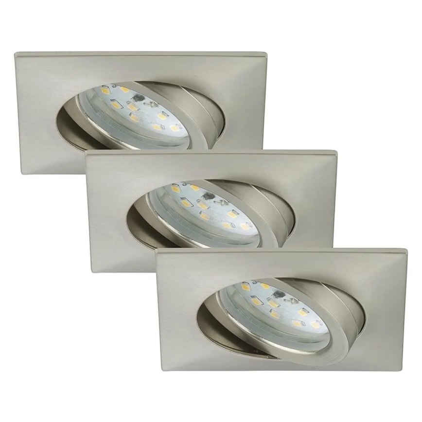 Briloner 7210-032 - SET 3x Lampada LED da incasso per bagni ATTACH LED/5W/230V IP23 cromo opaco