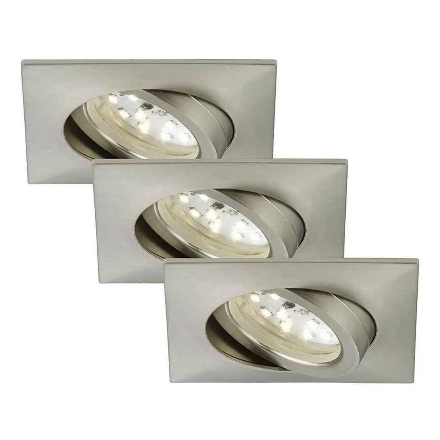 Briloner 7210-032 - SET 3x Lampada LED da incasso per bagni ATTACH LED/5W/230V IP23 cromo opaco