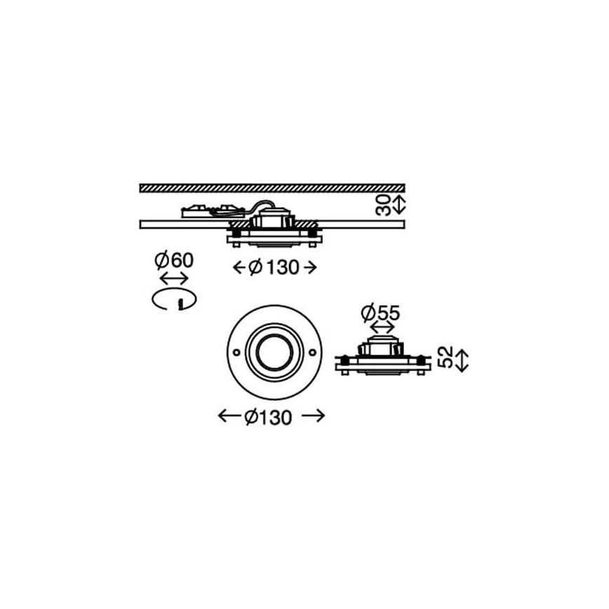 Briloner 7216-012 - Lampada LED da incasso per bagni ATTACH LED/5W/230V IP44 3000K arrotondato