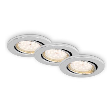 Briloner 7219-039 - Set 3x Luce da incasso LED da bagno dimmerabile FIT 1xGU10/5W/230V IP23