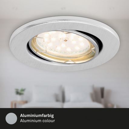 Briloner 7219-039 - Set 3x Luce da incasso LED da bagno dimmerabile FIT 1xGU10/5W/230V IP23