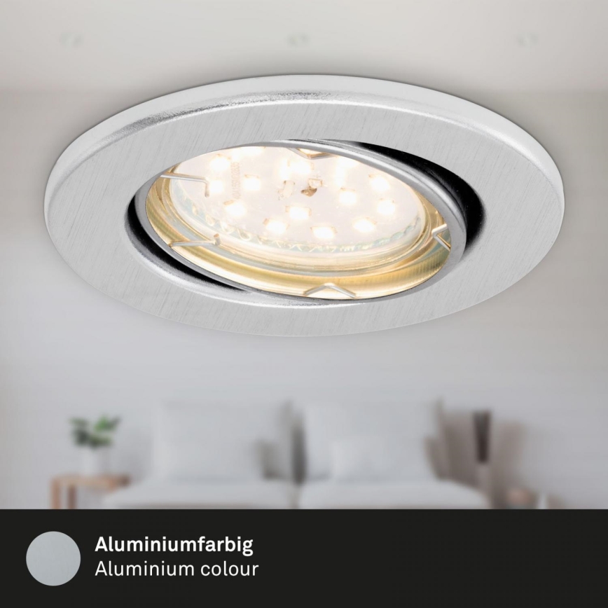 Briloner 7219-039 - Set 3x Luce da incasso LED da bagno dimmerabile FIT 1xGU10/5W/230V IP23