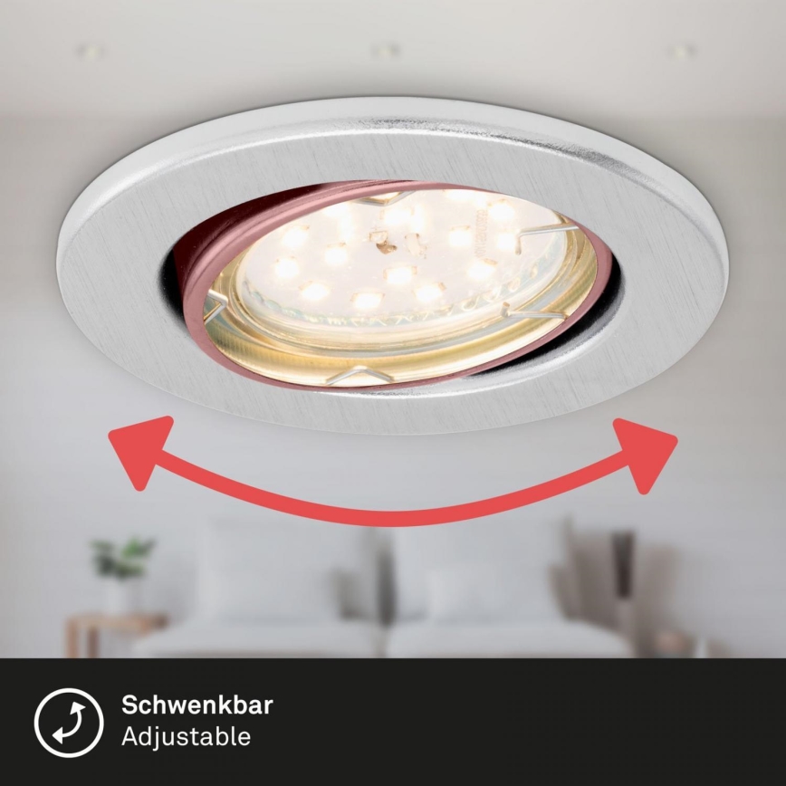 Briloner 7219-039 - Set 3x Luce da incasso LED da bagno dimmerabile FIT 1xGU10/5W/230V IP23