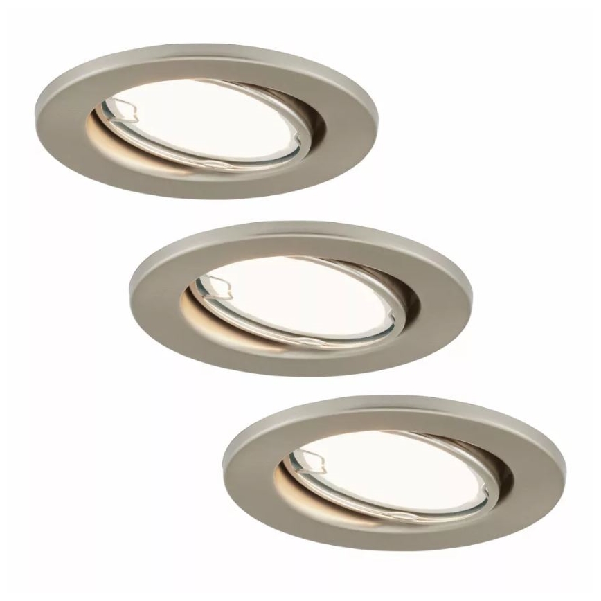 Briloner 7221-032 - SET 3x Luce da bagno da incasso LED 1xGU10/3W/230V IP23 cromo opaco