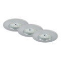 Briloner 7231-039 - SET DI 3 Plafoniere da incasso dimmerabili per bagno LED/5,5W/230V IP44