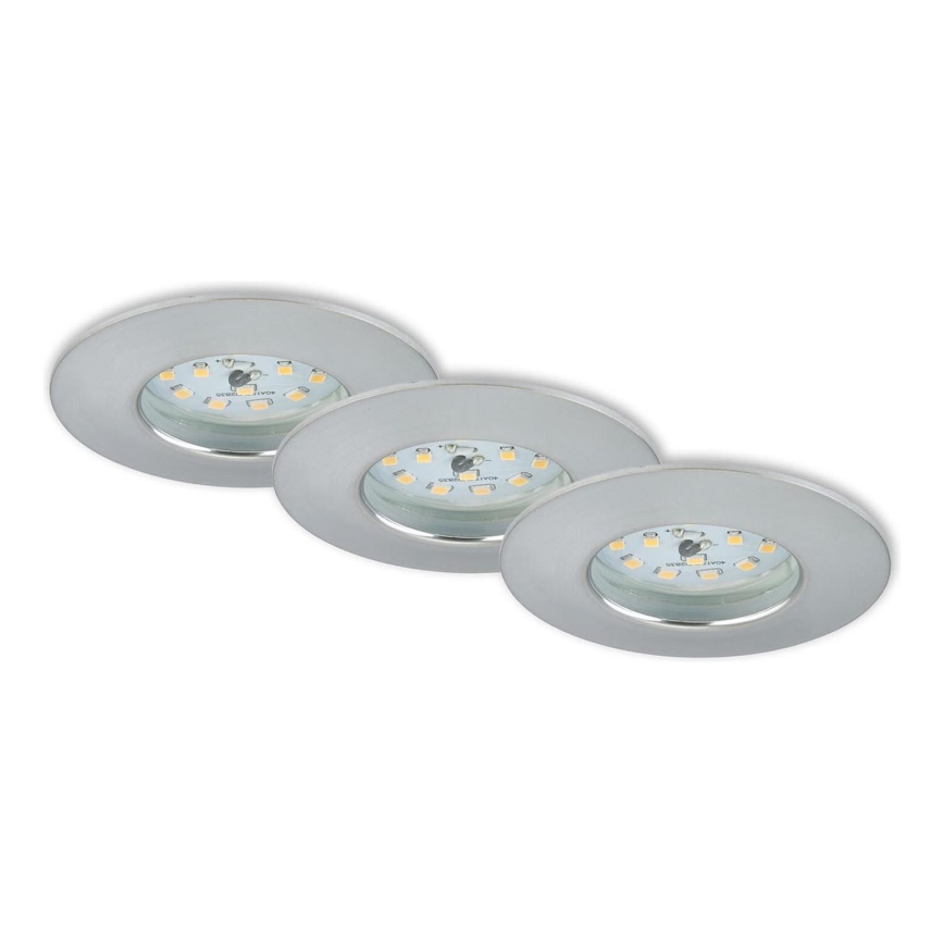 Briloner 7231-039 - SET DI 3 Plafoniere da incasso dimmerabili per bagno LED/5,5W/230V IP44