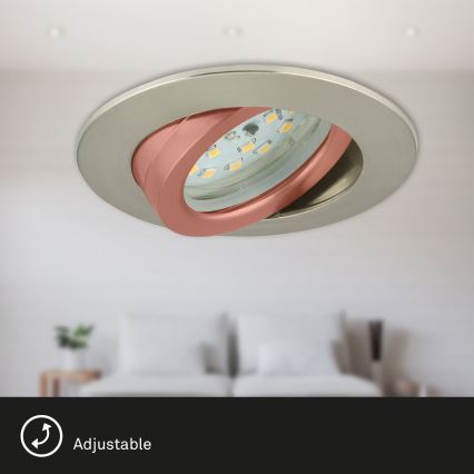 Briloner 7232-032 - Confezione da 3 faretti da incasso dimmerabili per bagno ATTACH LED/5,5W/230V IP23