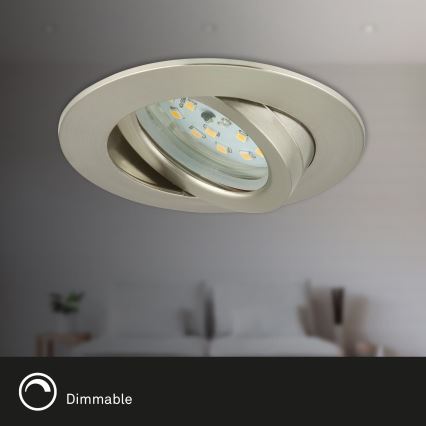 Briloner 7232-032 - Confezione da 3 faretti da incasso dimmerabili per bagno ATTACH LED/5,5W/230V IP23