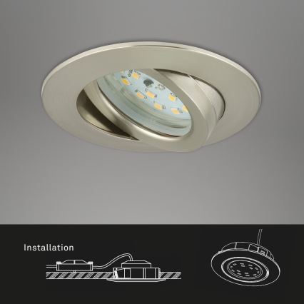 Briloner 7232-032 - Confezione da 3 faretti da incasso dimmerabili per bagno ATTACH LED/5,5W/230V IP23