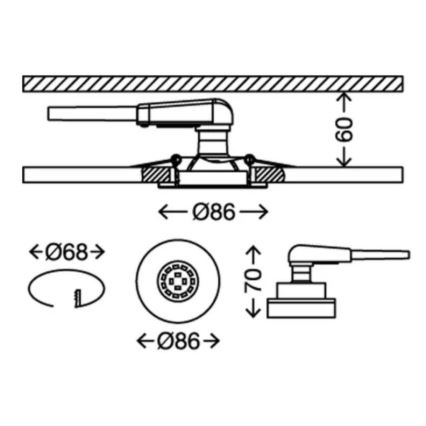Briloner 7277-038 - SET 3x Luce da incasso LED da bagno dimmerabile 1xGU10/5W/230V IP23