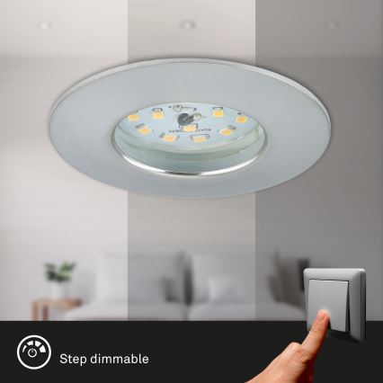 Briloner 7295-019- LED Luce da bagno dimmerabile da incasso ATTACH LED/6,5W/230V IP44