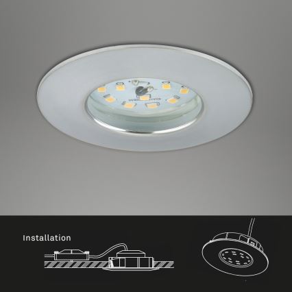 Briloner 7295-019- LED Luce da bagno dimmerabile da incasso ATTACH LED/6,5W/230V IP44