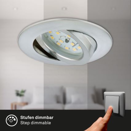 Briloner 7296-019 - Luce da incasso LED da bagno dimmerabile LED/6,5W/230V IP23