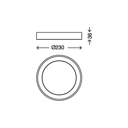 Briloner 7300-012 - Plafoniera LED LED/18W/230V