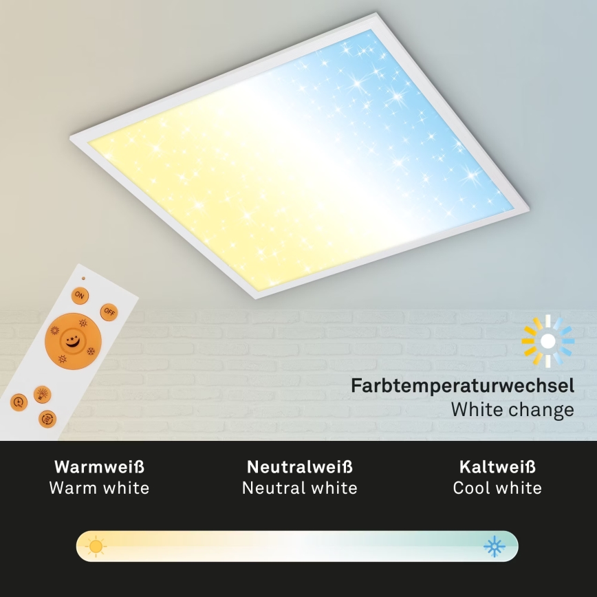 Briloner 7303-016 - Plafoniera LED dimmerabile STARRY SKY LED/36W/230V 3000-6000K + telecomando