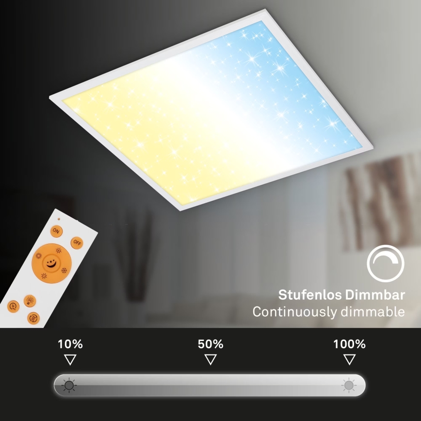 Briloner 7303-016 - Plafoniera LED dimmerabile STARRY SKY LED/36W/230V 3000-6000K + telecomando