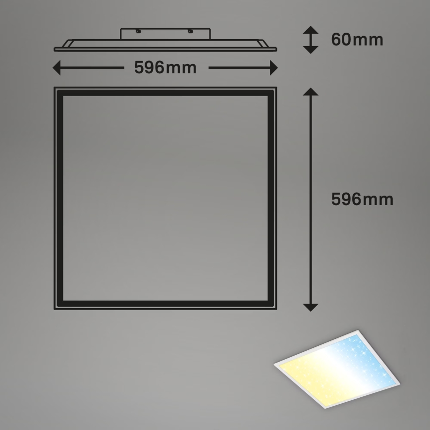 Briloner 7303-016 - Plafoniera LED dimmerabile STARRY SKY LED/36W/230V 3000-6000K + telecomando
