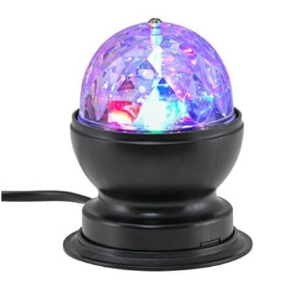 Briloner 7347-015 - SFERA LED da tavolo effetto luci discoteca DISCO LIGHT 1xE27/3W/230V