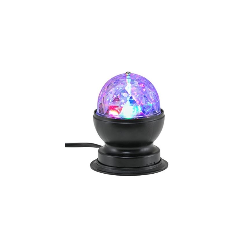 Briloner 7347-015 - SFERA LED da tavolo effetto luci discoteca DISCO LIGHT 1xE27/3W/230V