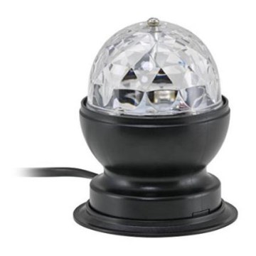 Briloner 7357-015 - SFERA LED da tavolo effetto luci discoteca DISCO LIGHT 1xE27/3W/230V
