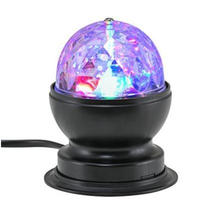 Briloner 7357-015 - SFERA LED da tavolo effetto luci discoteca DISCO LIGHT 1xE27/3W/230V