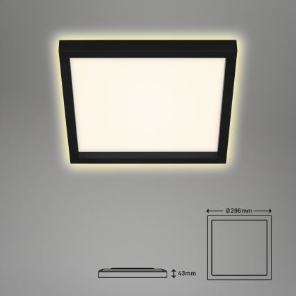 Briloner 7362-015 - Plafoniera LED CADRE LED/18W/230V 29,6x29,6 cm nera