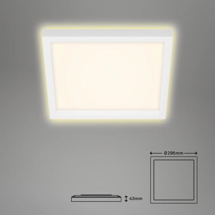 Briloner 7362-016 - Plafoniera LED CADRE LED/18W/230V 29,6x29,6 cm bianco