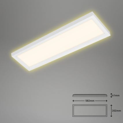 Briloner 7365-016 - Plafoniera LED CADRE LED/22W/230V 58,2x20,2 cm bianca