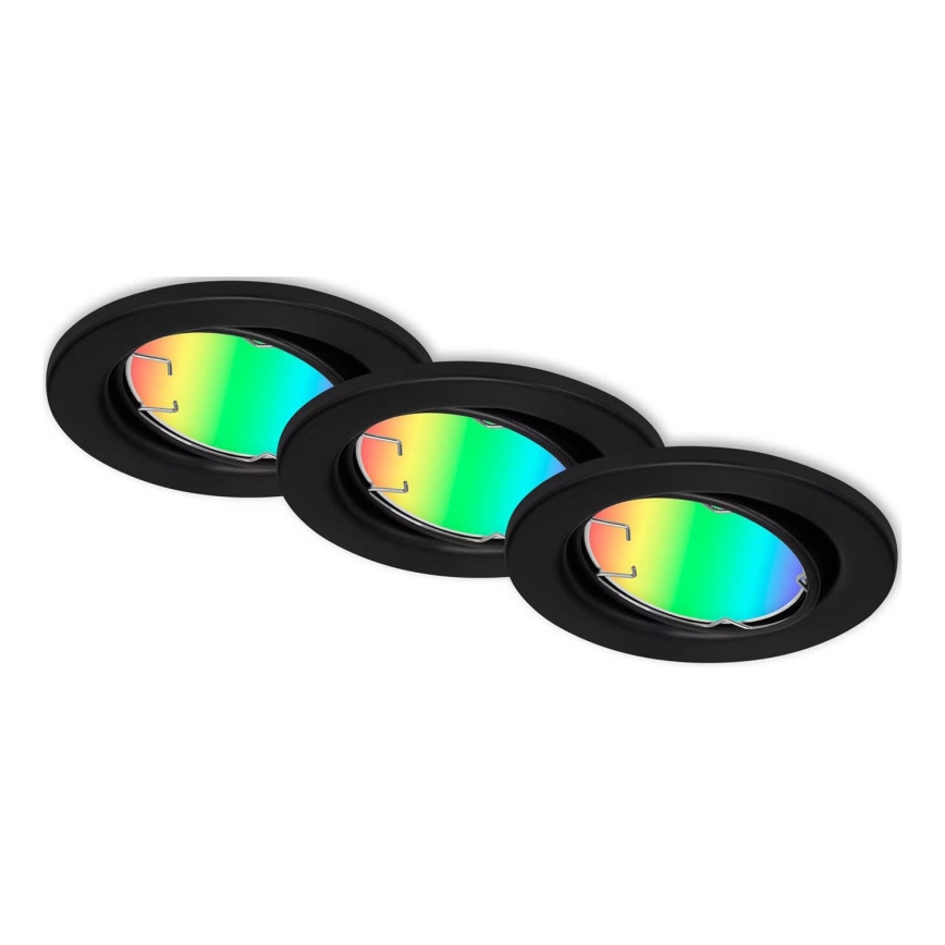 Briloner 7373-035 - SET 3x LED RGB Lampada da incasso dimmerabile LED/4,9W/230V Wi-Fi Tuya + telecomando
