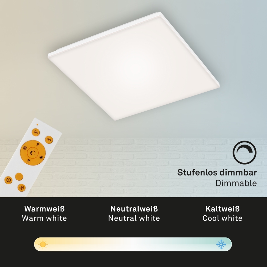 Briloner 7378-116 - Plafoniera LED dimmerabile FRAMELESS LED/24W/230V 3000-6500K + telecomando