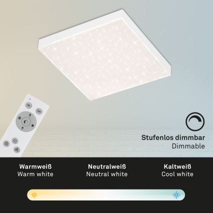 Briloner 7381-016 - Plafoniera LED dimmerabile STARRY SKY LED/15W/230V 3000-6500K + telecomando