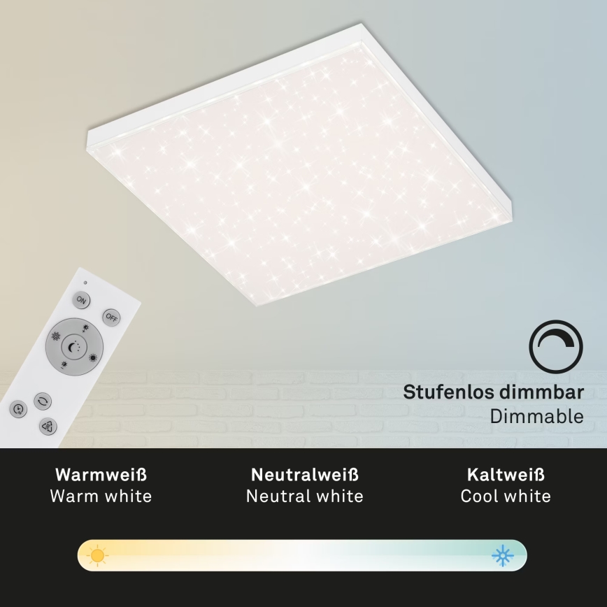 Briloner 7381-116 - Plafoniera LED dimmerabile STARRY SKY LED/24W/230V 3000-6500K + telecomando