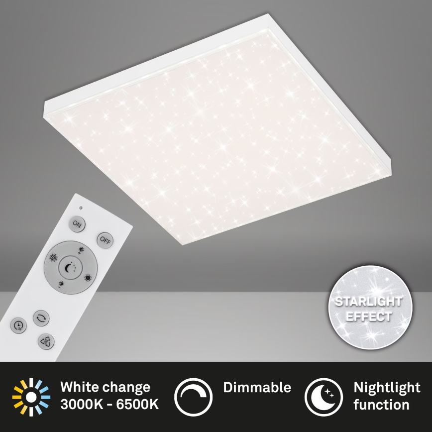 Briloner 7381-116 - Plafoniera LED dimmerabile STARRY SKY LED/24W/230V 3000-6500K + telecomando