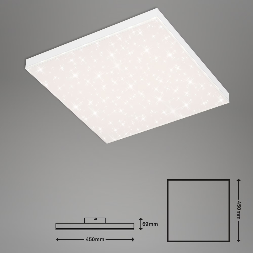Briloner 7381-116 - Plafoniera LED dimmerabile STARRY SKY LED/24W/230V 3000-6500K + telecomando