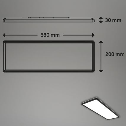 Briloner 7402-415 - Plafoniera LED SLIM LED/22W/230V