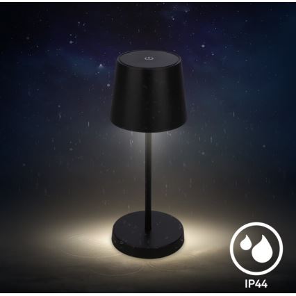 Briloner 7423015 - LED Dimmerabile ricaricabile per esterni lampada da tavolo LED/2,6W/5V IP44 2000 mAh nero