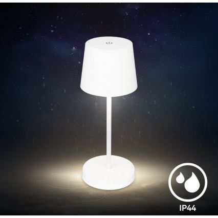 Briloner 7423016 - LED Dimmerabile ricaricabile per esterni lampada da tavolo LED/2,6W/5V 2000mAh IP44 bianco