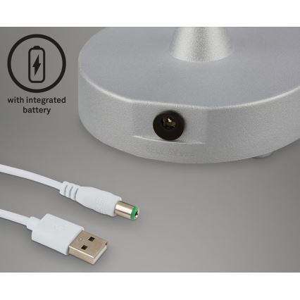 Briloner 7445-014 - LED Dimmerabile ricaricabile per esterni touch lampada da tavolo LED/3W/5V IP44 2000 mAh