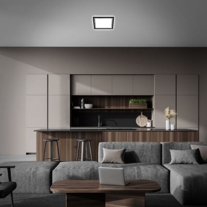 Briloner 7457-414 - Plafoniera LED SLIM LED/18W/230V 4000K 29x29 cm nero