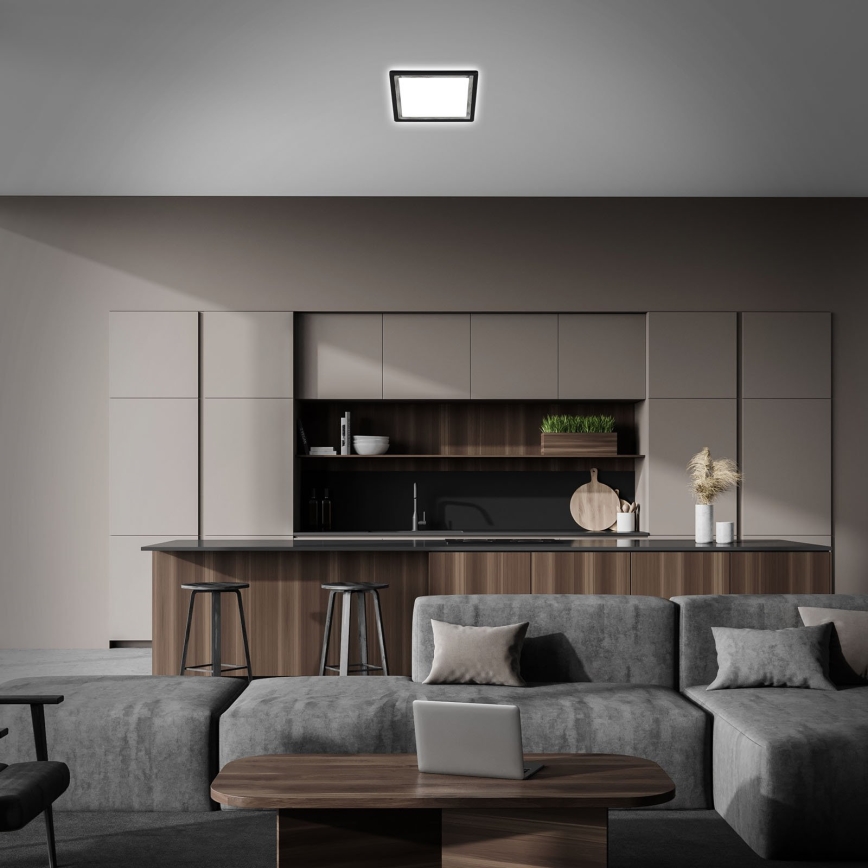 Briloner 7457-414 - Plafoniera LED SLIM LED/18W/230V 4000K 29x29 cm nero